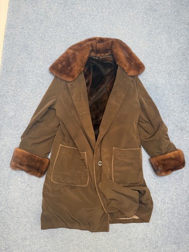 Brown mink waist coat women's