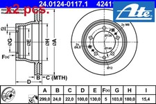 X2 PCS REAR BRAKE DISC SET