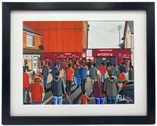 Cliftonville, Solitude Stadium. Football Club F.C Wall Art Print 14" x 11" Frame
