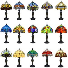 Tiffany Style Table Lamp Handcrafted Art Stained Glass Bedside Lamps Desk Light