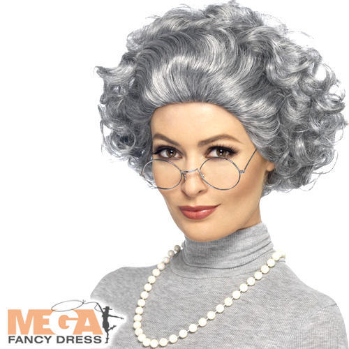 Granny wig glasses necklace - granny,