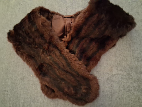 Vintage real fur wrap cape - vintage,
