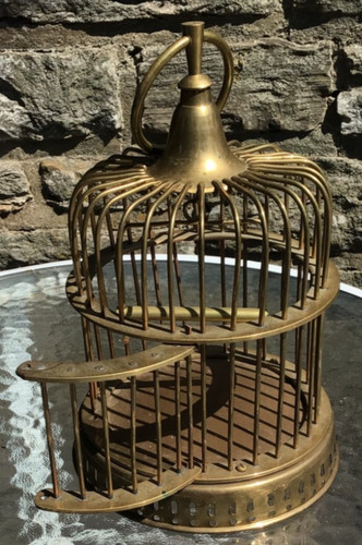 Vintage solid brass bird - solid,