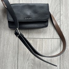 DKNY pebble faux leather black