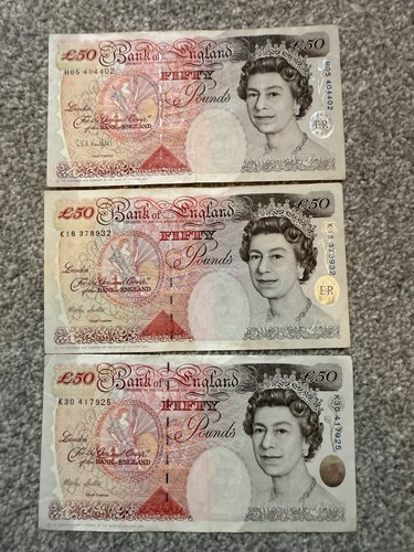 Old 50 notes - 3x, £50