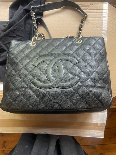 Chanel black quilted caviar - chanel,