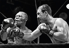 Rocky Marciano Walcott THUMP great BW POSTER