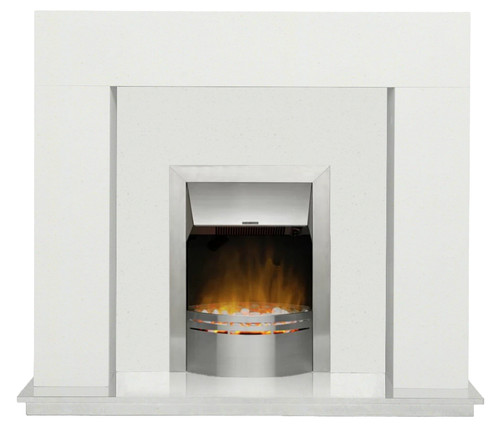 New white marble fireplace - new,