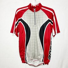 Crane Sports TechTex Speed 1/4 Zip Cycling Jersey Red Black Gray Sz S