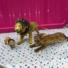 Lion & Lioness AAA ELC early Learning Centre Rubber PVC Animal Figure bundle x3