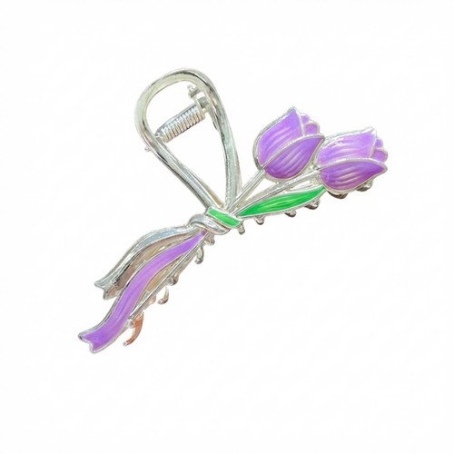 Artistic flower hair claw clip - flower,