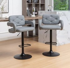 2 LARGE BAR STOOLS PLUSH SEAT