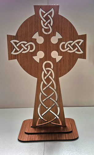 Freestanding wooden celtic - freestanding,