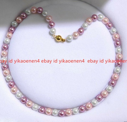 8mm genuine white pink - genuine, purple