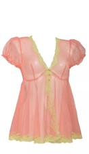 agent provocateur Heidi melon mint babydoll slip dress sheer lace Size 2 Rare