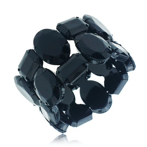 Bracelet black bangle - black,