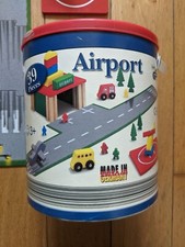 Wooden Airport Set - 39 Pieces - Ideal for ages 3+