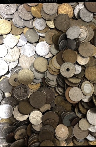 Foreign coins the pound - foreign, pound-1