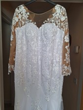 Wedding Dress.  White.  NEVER