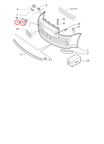 Front bumper cap fiat stilo - fiat,