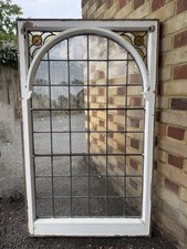 Reclaimed Leaded Light Stained Glass Window Panel 1250 Or 1245 x 750mm