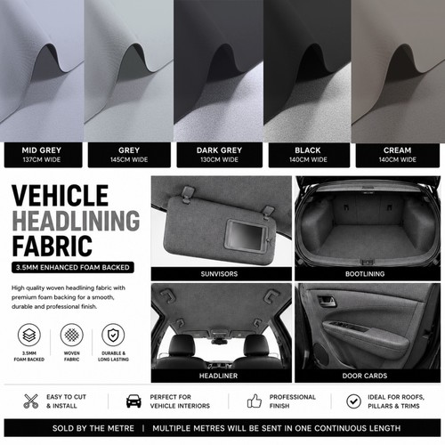 Vehicle headliner fabric 5mm - vehicle,