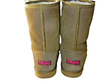 Ukala By EMU Australia Womens 10W Suede OLIVE GREEN Boots Wool Lining