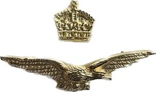 RAF Officers FORAGE HAT  - Kings / Tudor Crown - Royal Air Force CHIP HAT BADGE