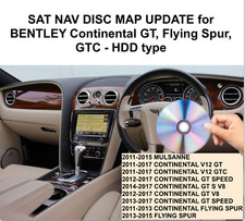 SAT NAV DISC MAP UPDATE for BENTLEY Continental GT, Flying Spur, GTC - HDD type