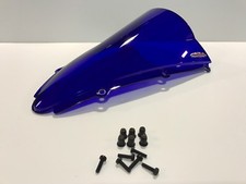 Yamaha YZF R1 2000 2001 Double Bubble Screen Blue Free Fixings 