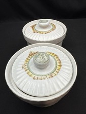 TG Green Ltd 5" Casserole Crock Dish Church Gresley England Set Harvest Festival