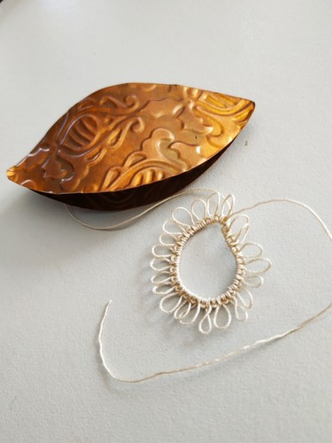 Vintage copper gold - gold, tone
