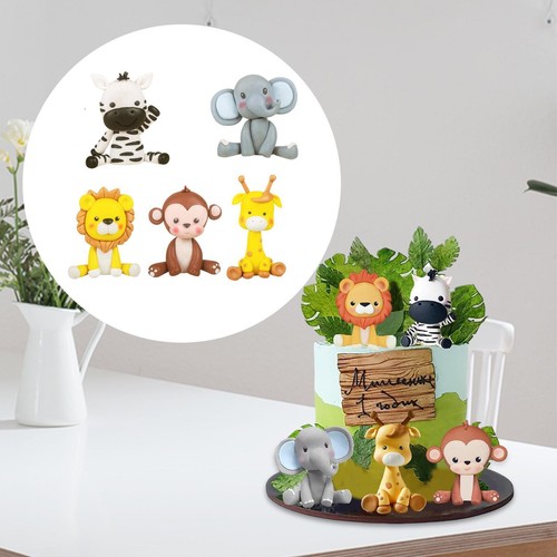 5pcs animals cake toppers - animals,