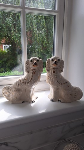 Pair moorland pottery - of,