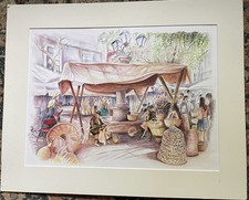 Watercolour Painting Of Ibizan