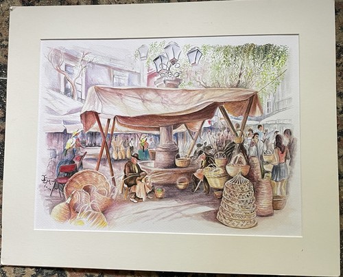 Watercolour painting ibizan - watercolour,