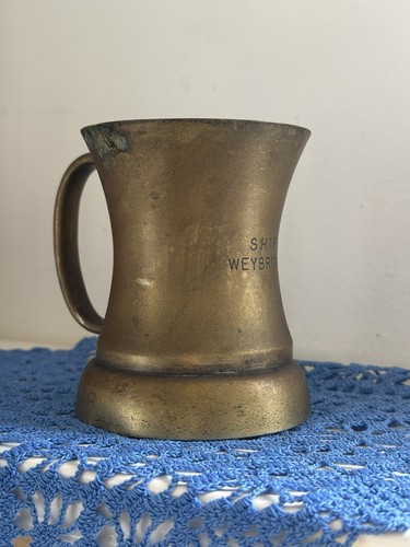 Antique brass half pint pub - antique,