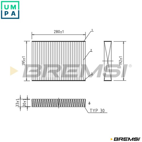 Filter cabin air fc0470a for - cabin,