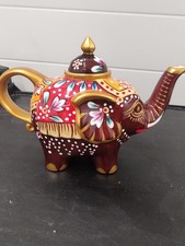  Elephant teapot Trunk Up Good