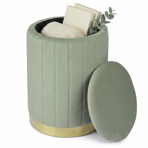 Velvet stool storage seat - velvet,
