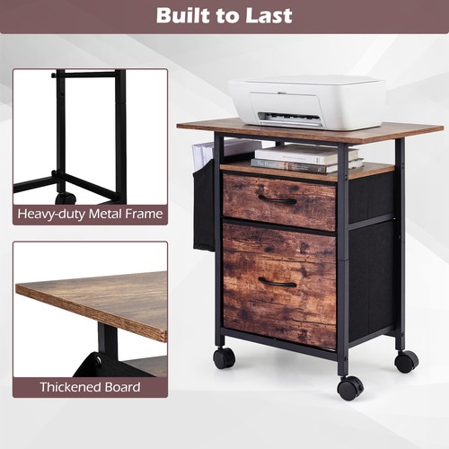 Under desk filing cabinet - under, on