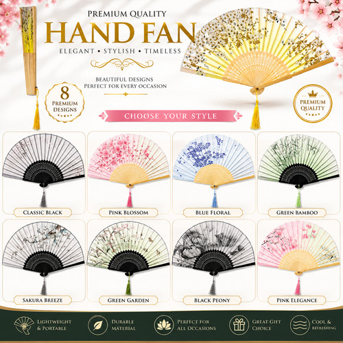 Bamboo folding hand silk - folding,