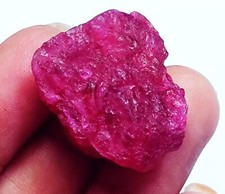 Natural red beryl - red, rough