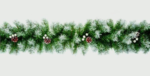 Snowy christmas garland - snowy,