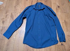Mens Royal Blue Taylor & Wright Formal Shirt Size 15.5