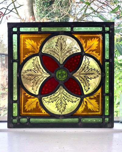 Stained glass window panel - stained,