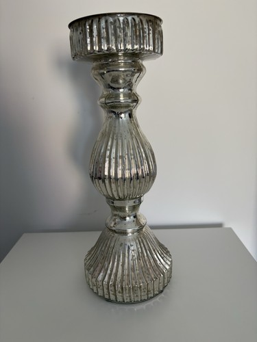 Mercury glass pillar candle - pillar,
