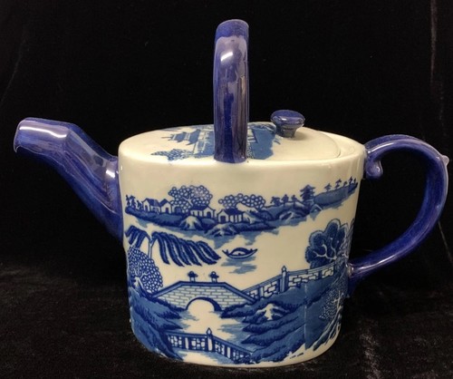 Vintage blue white - blue, willow