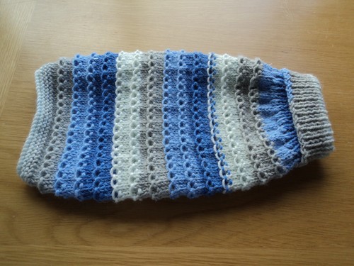 Hand knitted dog cat - hand,