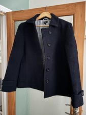 Hobbs navy wool coat, short